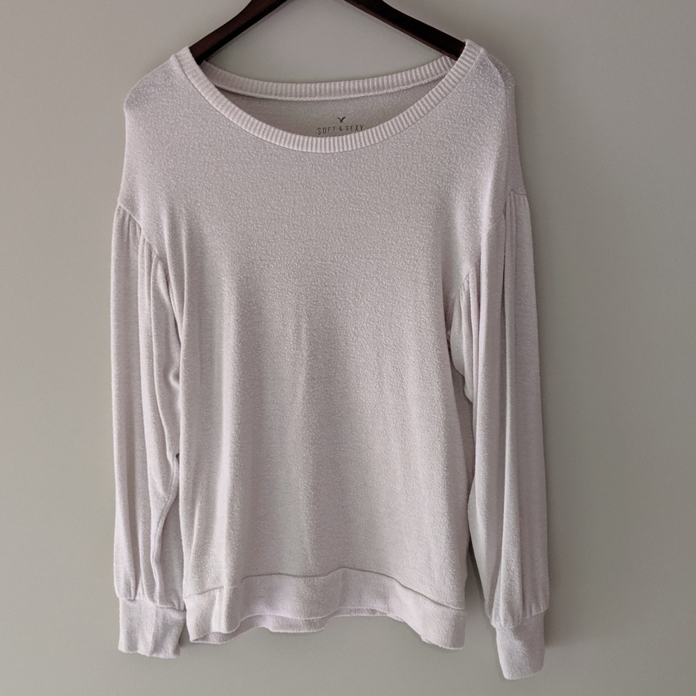 American Eagle Soft & Sexy Plush Balloon Sleeve M